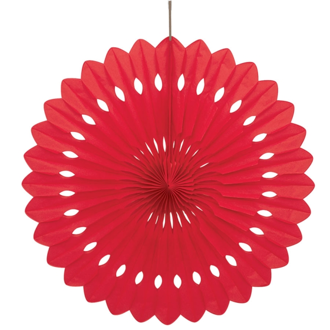 1 Eventail Dco Rouge (40 cm) 