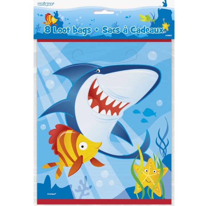 8 Pochettes cadeaux Requin et ses amis 