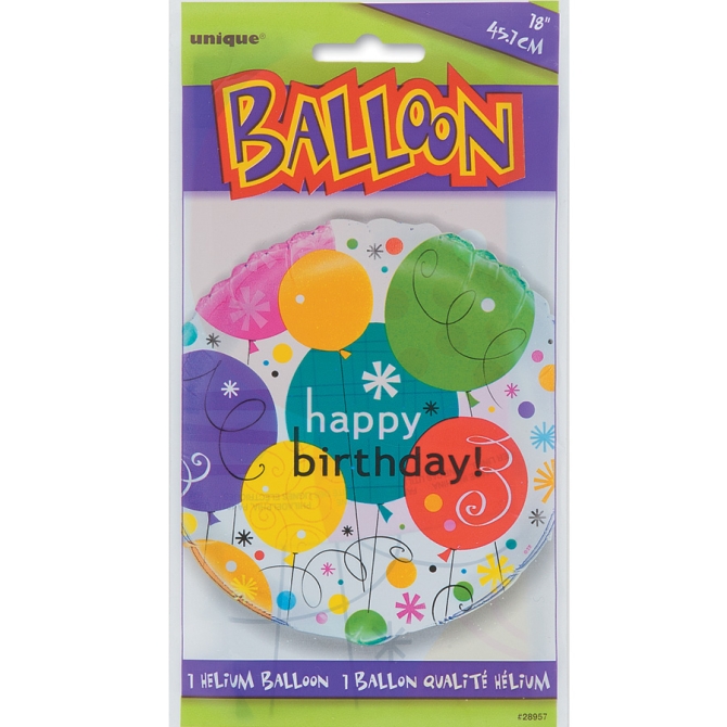 Ballon mylar Happy Birthday Ballons 