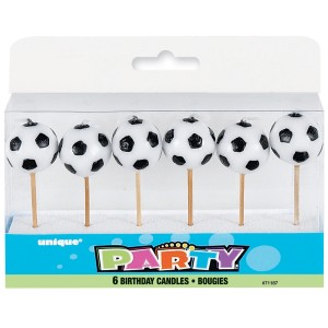 6 Bougies pics Ballons de foot