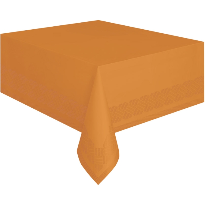 Nappe Orange Papier double plastique 