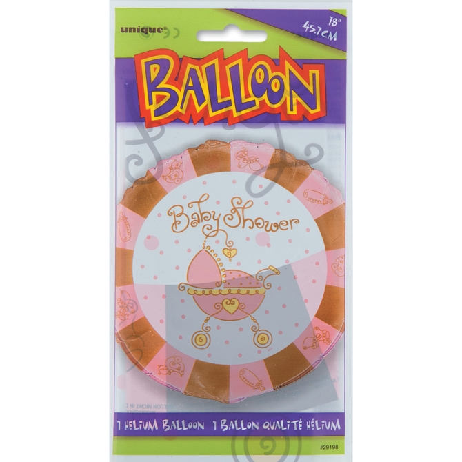 Ballon  Plat Baby Shower fille 