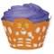 12 Wrappers à Cupcakes Squelettes Orange images:#1