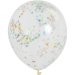 6 Ballons transparents et Confetti Multicolores. n°3