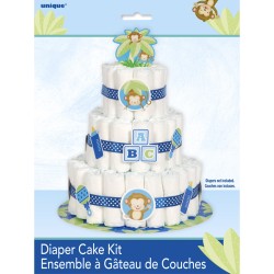 Kit dcorations Diaper Cake Ouistiti Baby Boy. n1