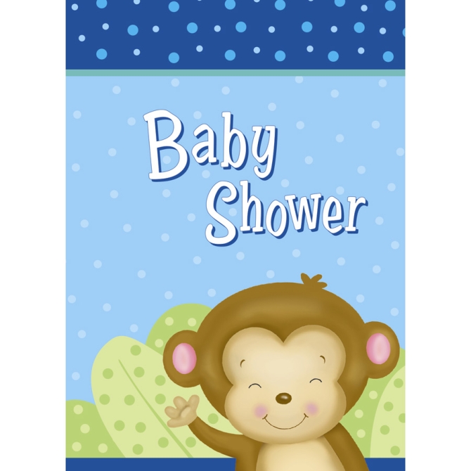 8 Invitations Baby Shower Ouistiti Baby Boy 