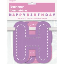 Bannire Lettre Happy Birthday Pink Ballerine. n1