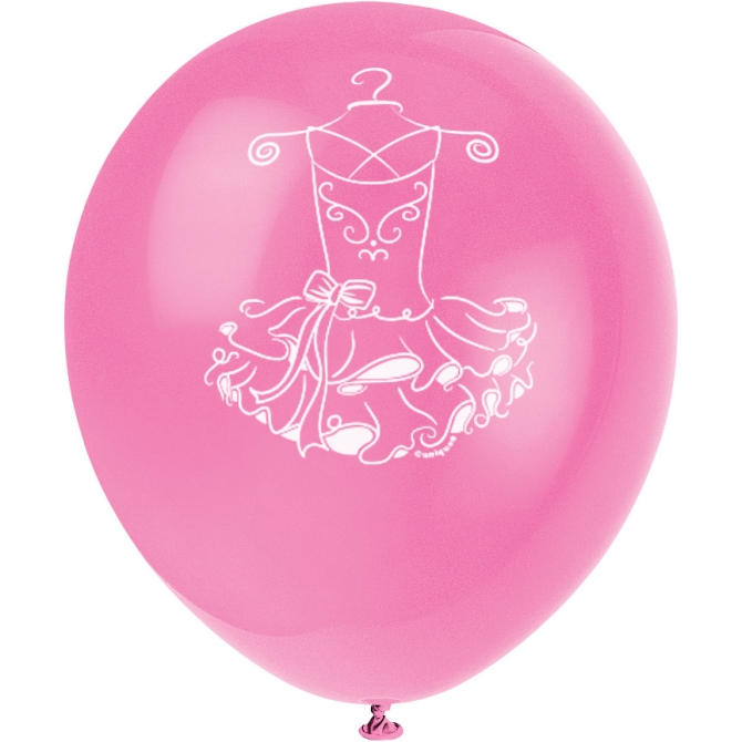 8 Ballons Pink Ballerine 