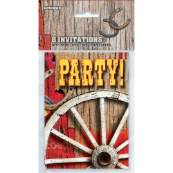 8 Invitations Western Rodeo. n1