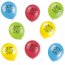 8 Ballons Emoji Smiley Multicolores