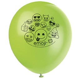 8 Ballons Emoji Smiley Multicolores. n2