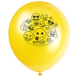8 Ballons Emoji Smiley Multicolores. n4