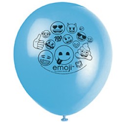 8 Ballons Emoji Smiley Multicolores. n5