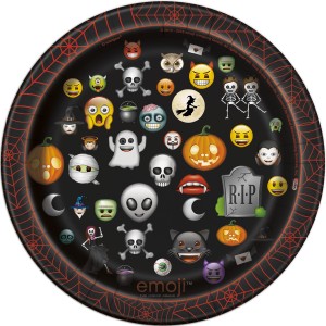 8 Petites Assiettes Emoji Halloween