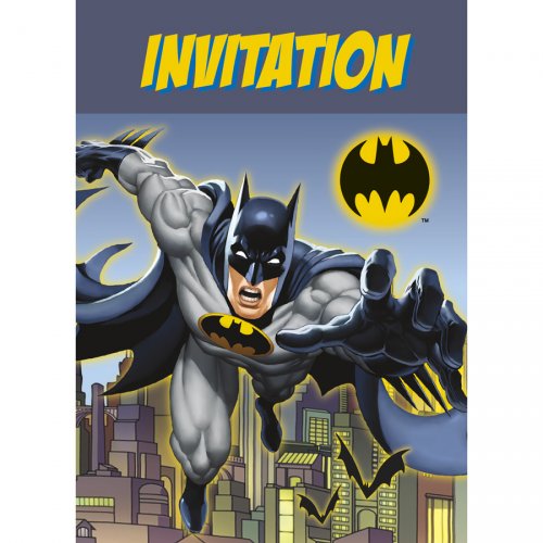 8 Invitations Batman DC 
