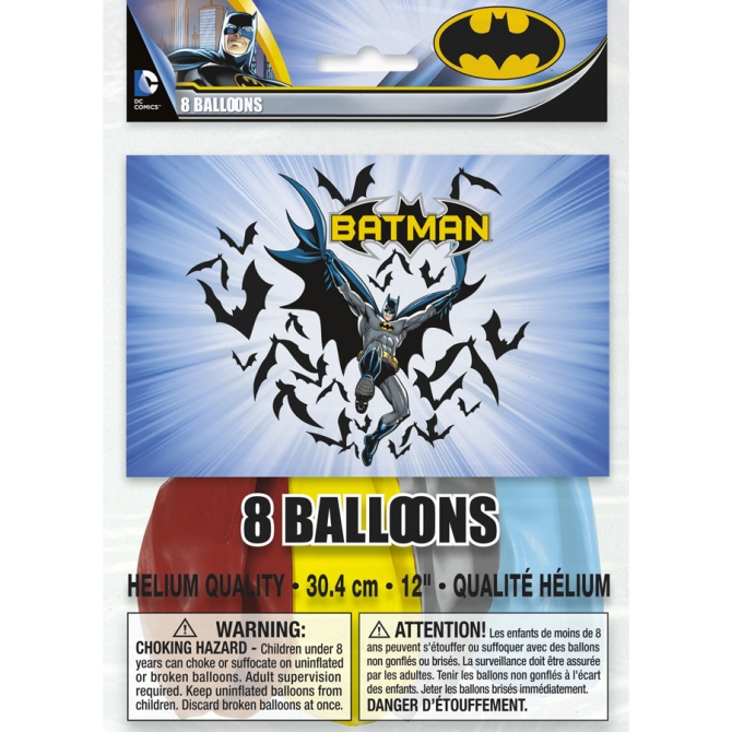 8 Ballons Batman DC 