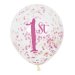 6 Ballons Confettis 1 An Princesse. n°1