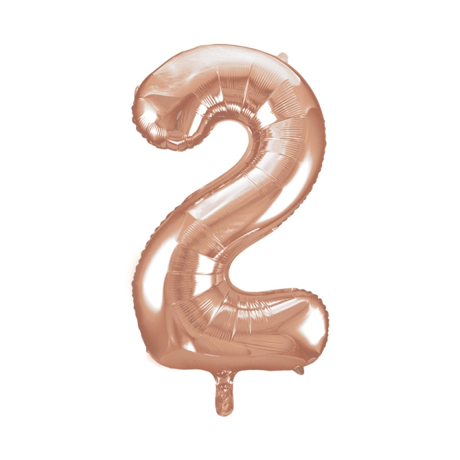Ballon Gant Chiffre 2 Rose Gold (86 cm) 