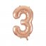 Ballon Gant Chiffre 3 Rose Gold (86 cm)
