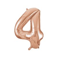 Ballon Gant Chiffre 4 Rose Gold (86 cm)