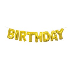 Guirlande Ballon Happy Birthday Gold. n2