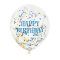 6 Ballons Happy Birthday et Confettis Multicolores images:#0
