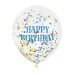 6 Ballons Happy Birthday et Confettis Multicolores. n°1