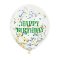 6 Ballons Happy Birthday et Confettis Multicolores images:#1