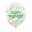 6 Ballons Happy Birthday et Confettis Multicolores