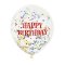 6 Ballons Happy Birthday et Confettis Multicolores images:#3