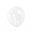 6 Ballons Transparents et Confettis Blancs