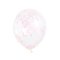 6 Ballons Transparents et Confettis Rose images:#0
