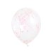 6 Ballons Transparents et Confettis Rose. n°1