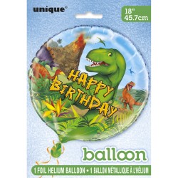 Ballon Gonfl  l Hlium Happy Birthday Dino Jungle. n1