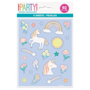 92 Stickers Licorne Magique