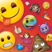 16 Serviettes Emoji Rainbow