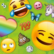 16 Petites Serviettes Emoji Rainbow