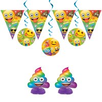 Contient : 1 x Kit 7 Décorations Emoji Rainbow