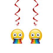 3 Guirlandes Spirales Emoji Rainbow