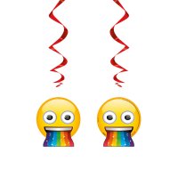 3 Guirlandes Spirales Emoji Rainbow