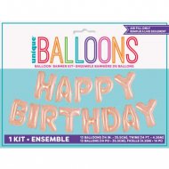 Guirlande Ballons Happy Birthday (4,26 m) - Rose Gold