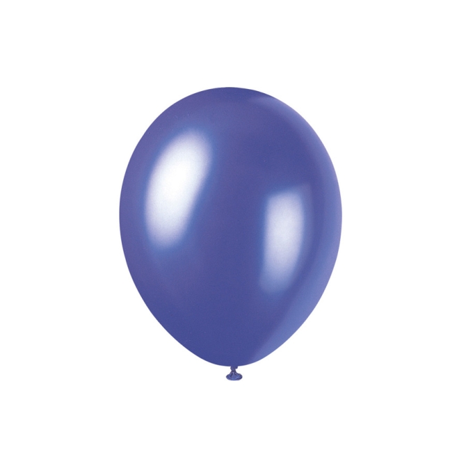 10 Ballons Violet Electrique 