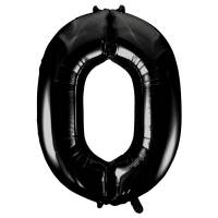 Ballon Gant Chiffre 0 Noir (86 cm)