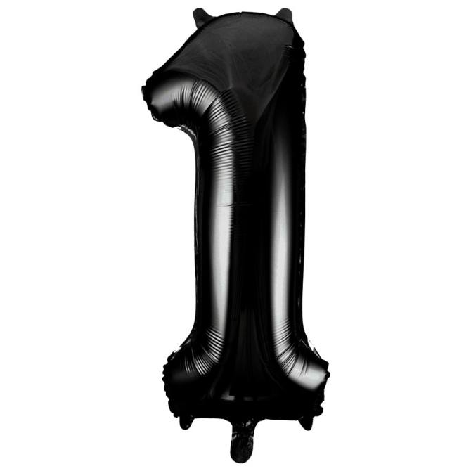 Ballon Gant Chiffre 1 Noir (86 cm) 