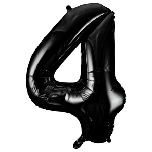 Ballon Gant Chiffre 4 Noir (86 cm)