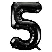 Ballon Gant Chiffre 5 Noir (86 cm)