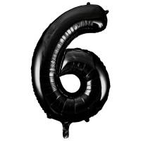 Ballon Gant Chiffre 6 Noir (86 cm)