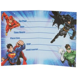 8 Invitations Justice League. n1
