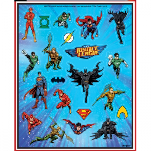 4 Planches de stickers Justice League 