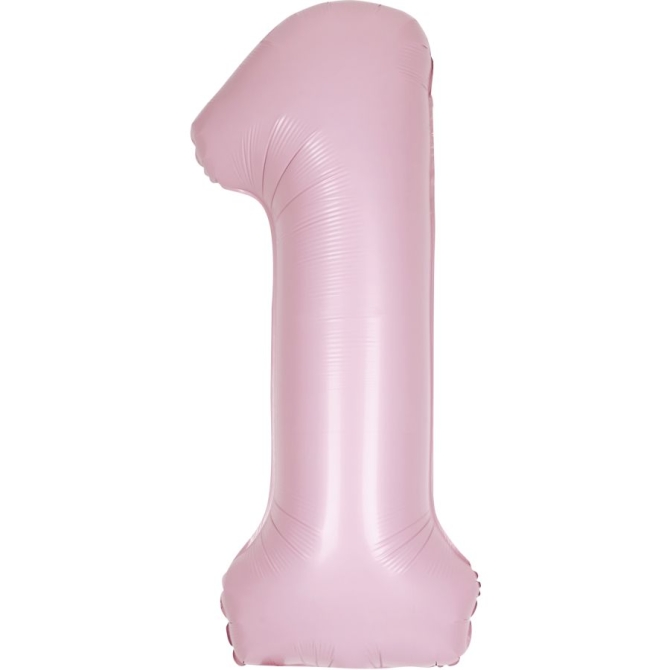 Ballon Gant Rose Mat - Chiffre 1 